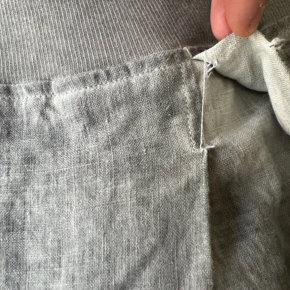 Grizas Dress Size Medium 100% Linen Grey Grey Layered Lagenlook Midi Maxi - Picture 9 of 12